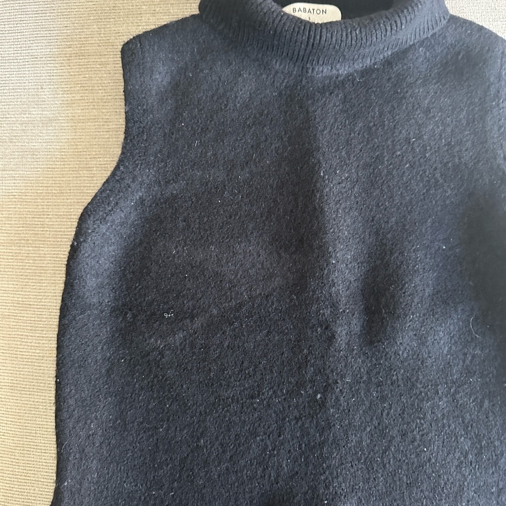 Aritzia Babaton Merino Wool Black Sleeveless Turtleneck - Picture 5 of 12